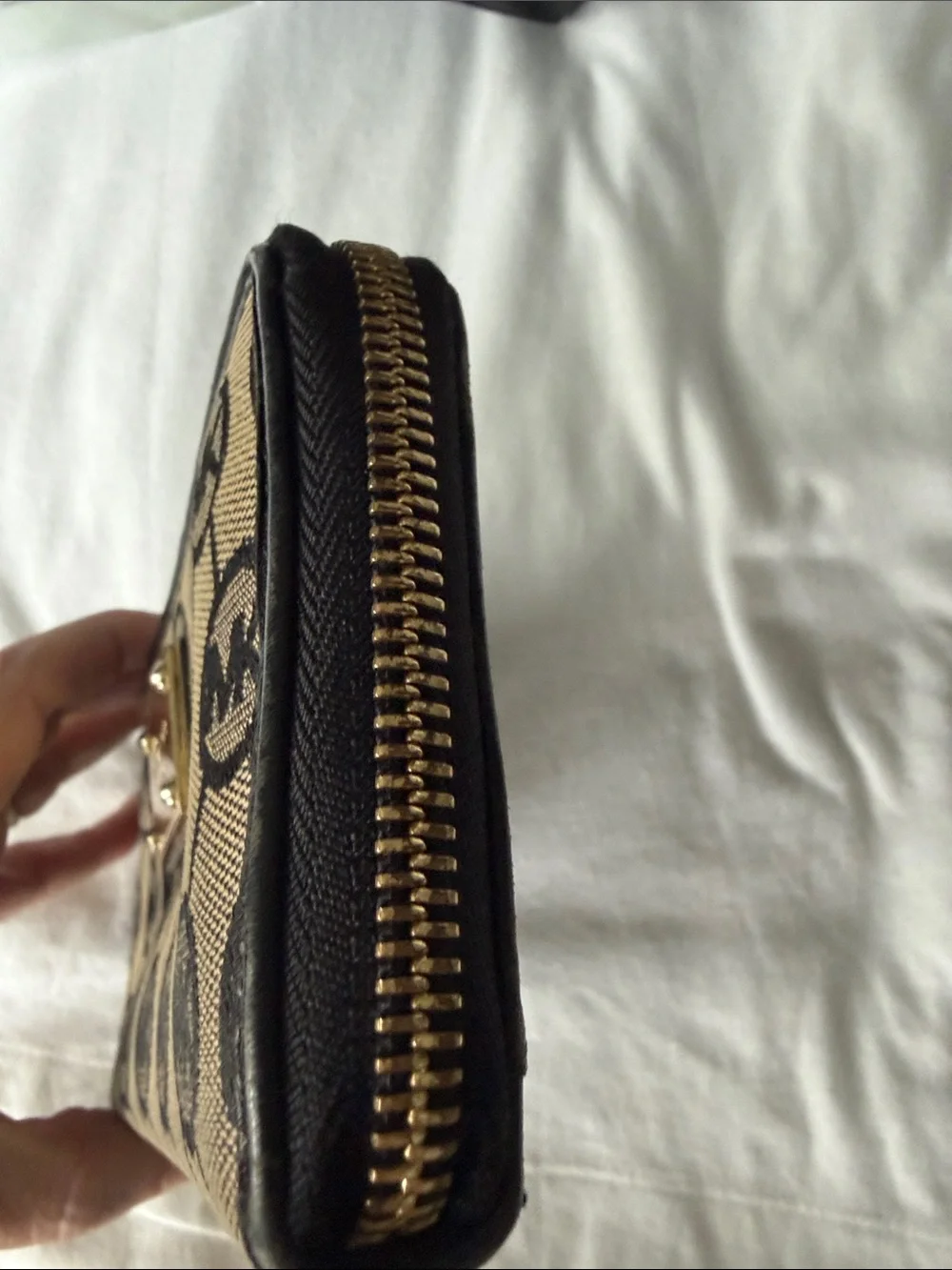 Michael Kors Black Tote with Signature MK Zip Wallet